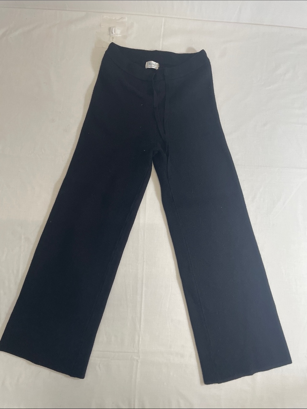 Bluivy - Ribbed Sweater Lounge Pants - Black M